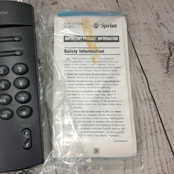 Sprint RadioShack Amplified Handset Telephone 43-5202 Graphite - Picture 4 of 11